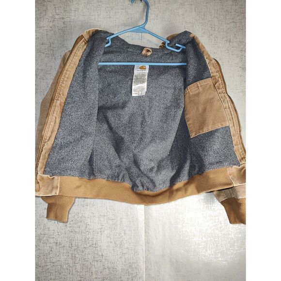 Carhartt Youth Brown Hooded Jacket Sz M - Picture 3 of 5